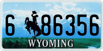 WY license plate 686356