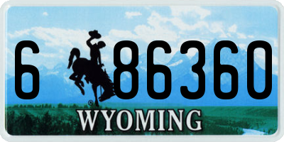 WY license plate 686360