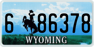 WY license plate 686378