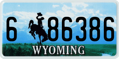 WY license plate 686386