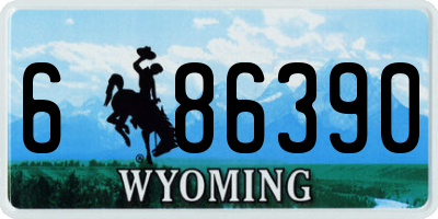 WY license plate 686390