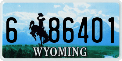 WY license plate 686401