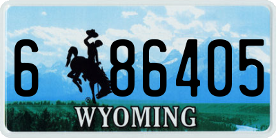 WY license plate 686405