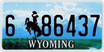 WY license plate 686437