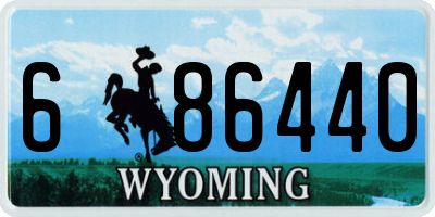 WY license plate 686440