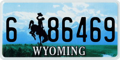 WY license plate 686469