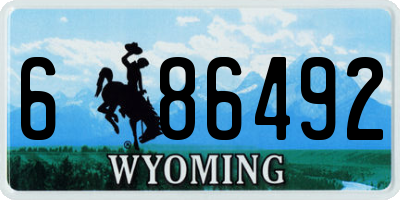 WY license plate 686492