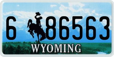 WY license plate 686563