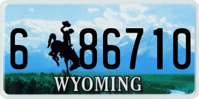WY license plate 686710