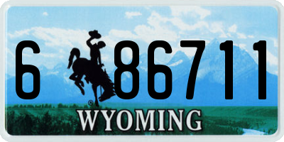 WY license plate 686711