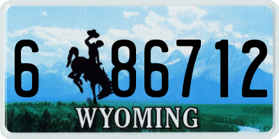 WY license plate 686712