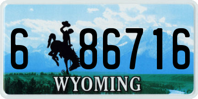 WY license plate 686716