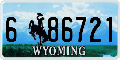 WY license plate 686721