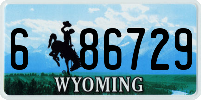 WY license plate 686729