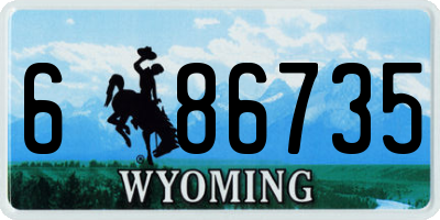 WY license plate 686735