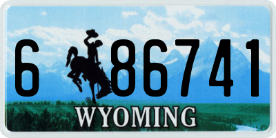 WY license plate 686741