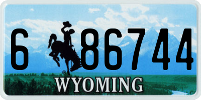 WY license plate 686744