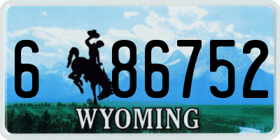 WY license plate 686752
