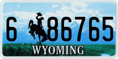 WY license plate 686765