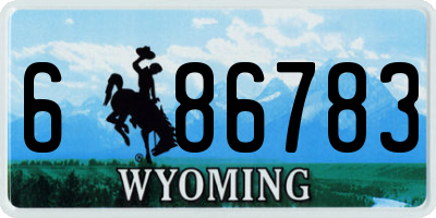 WY license plate 686783