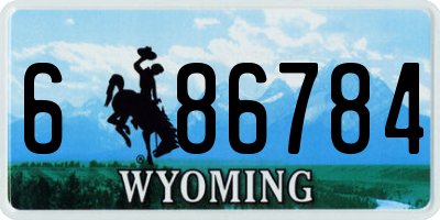 WY license plate 686784
