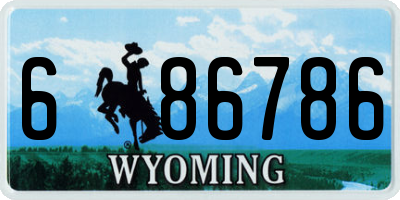 WY license plate 686786