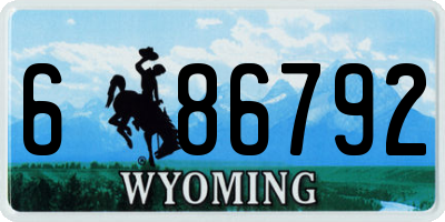 WY license plate 686792