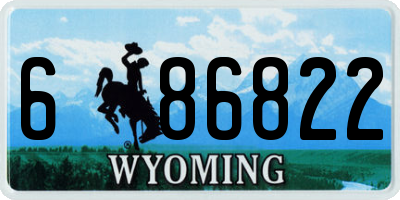 WY license plate 686822