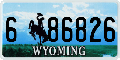 WY license plate 686826