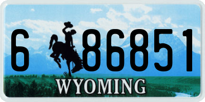 WY license plate 686851