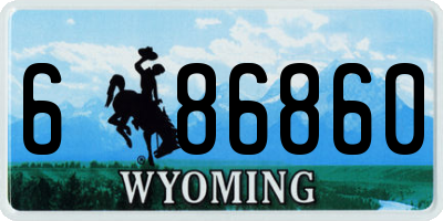 WY license plate 686860