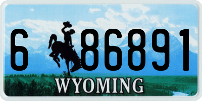 WY license plate 686891