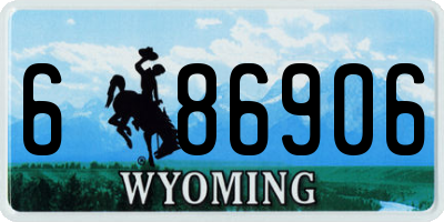 WY license plate 686906