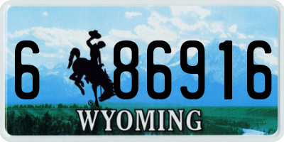 WY license plate 686916