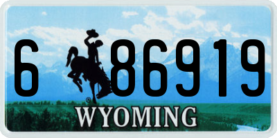 WY license plate 686919