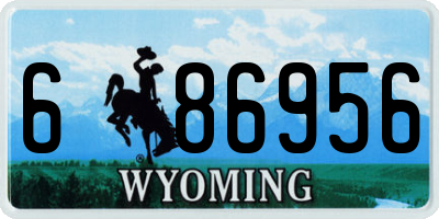 WY license plate 686956
