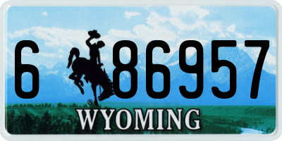 WY license plate 686957