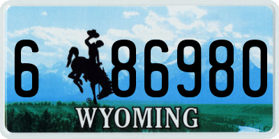 WY license plate 686980