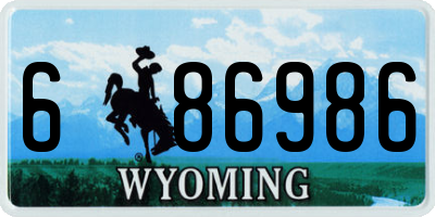 WY license plate 686986