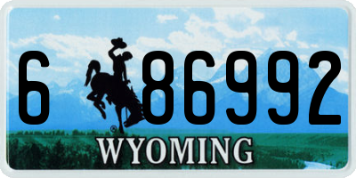 WY license plate 686992