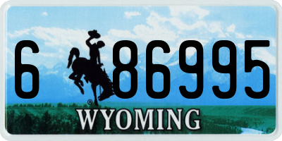 WY license plate 686995