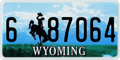 WY license plate 687064