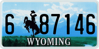 WY license plate 687146