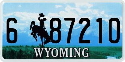 WY license plate 687210