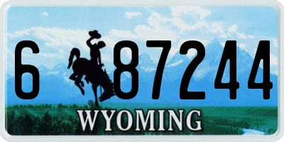 WY license plate 687244