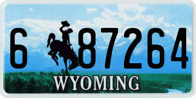 WY license plate 687264