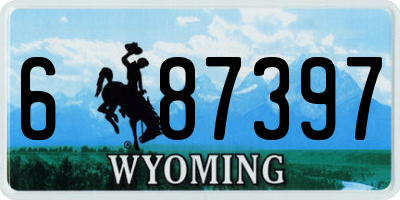 WY license plate 687397