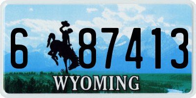 WY license plate 687413