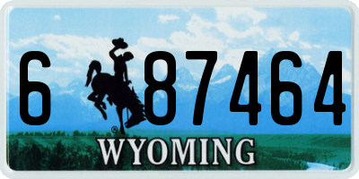 WY license plate 687464