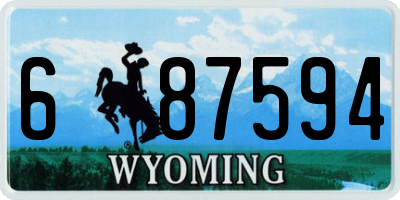 WY license plate 687594